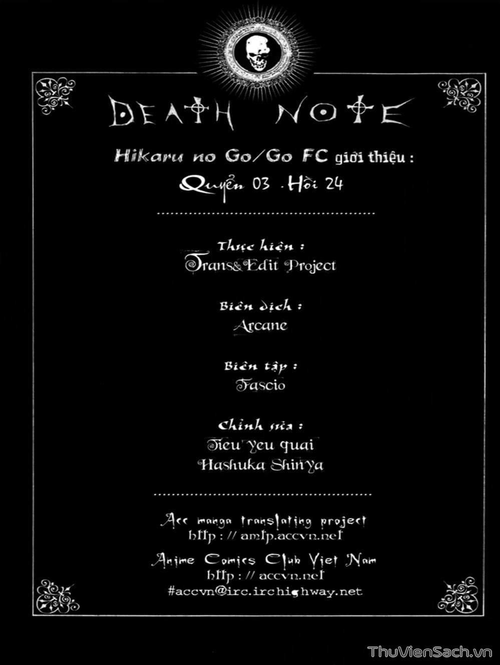 Truyện Tranh Cuốn Sổ Thiên Mệnh - Death Note trang 526