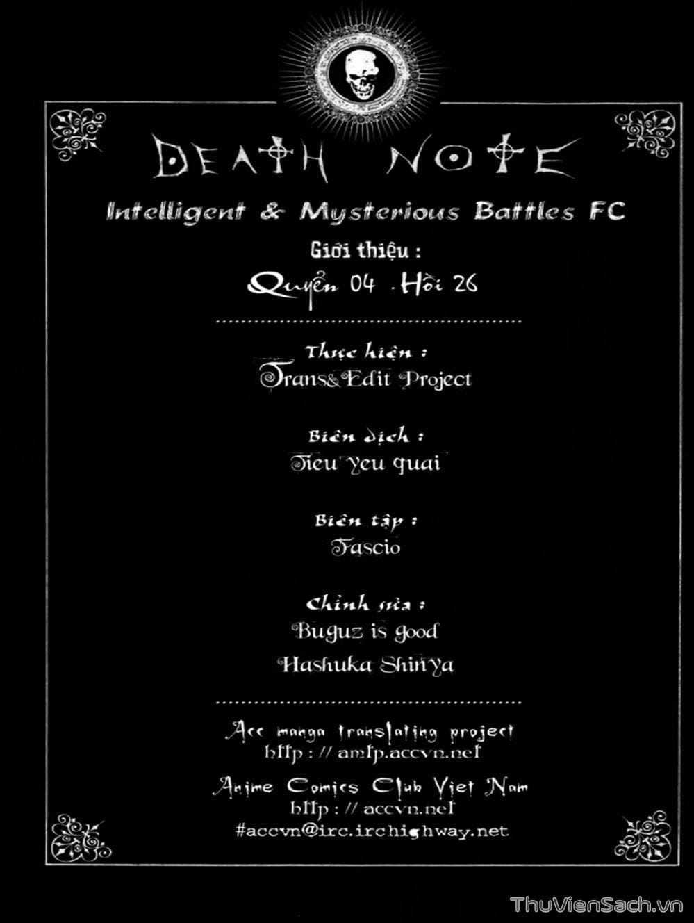 Truyện Tranh Cuốn Sổ Thiên Mệnh - Death Note trang 568