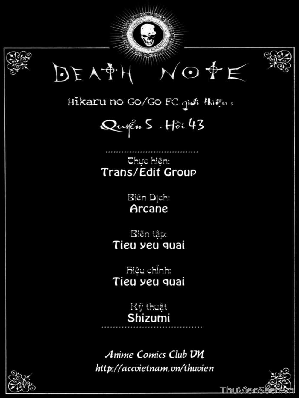 Truyện Tranh Cuốn Sổ Thiên Mệnh - Death Note trang 943