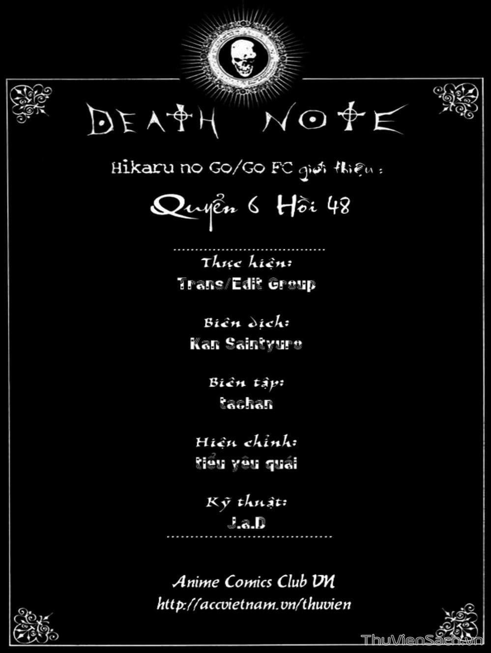 Truyện Tranh Cuốn Sổ Thiên Mệnh - Death Note trang 1052