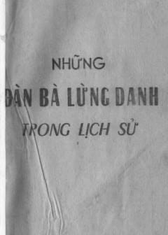 Những Đàn Bà Lừng Danh Trong Lịch Sử